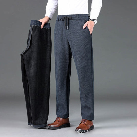 Pantalones rectos de pana para hombre