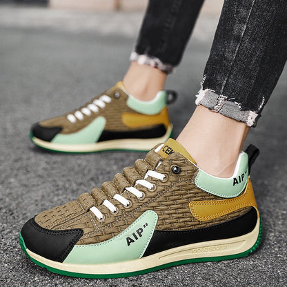 Zapatillas de Moda Casuales de Colores Contrastantes
