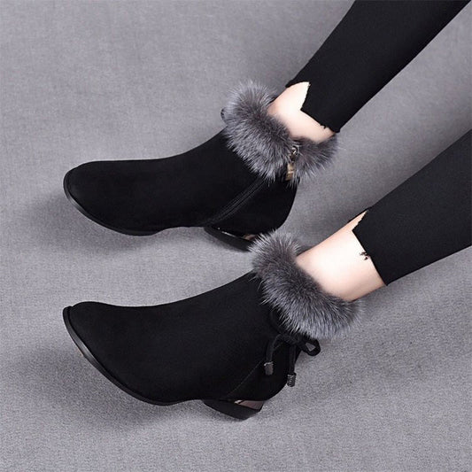 Botas De Mujer Cálidas, Gruesas, Antideslizantes Y De Moda