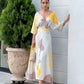 Vestido de mujer con cuello en V y cintura alta