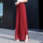 Pantalones de piernas anchas de gasa fluida para mujeres