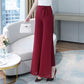 Pantalones de piernas anchas de gasa fluida para mujeres